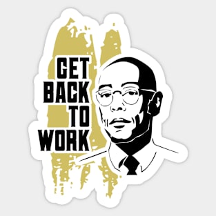 Breaking Bad Giancarlo Esposito as Gus Fring illustration and qoute graphic design by ironpalette Sticker